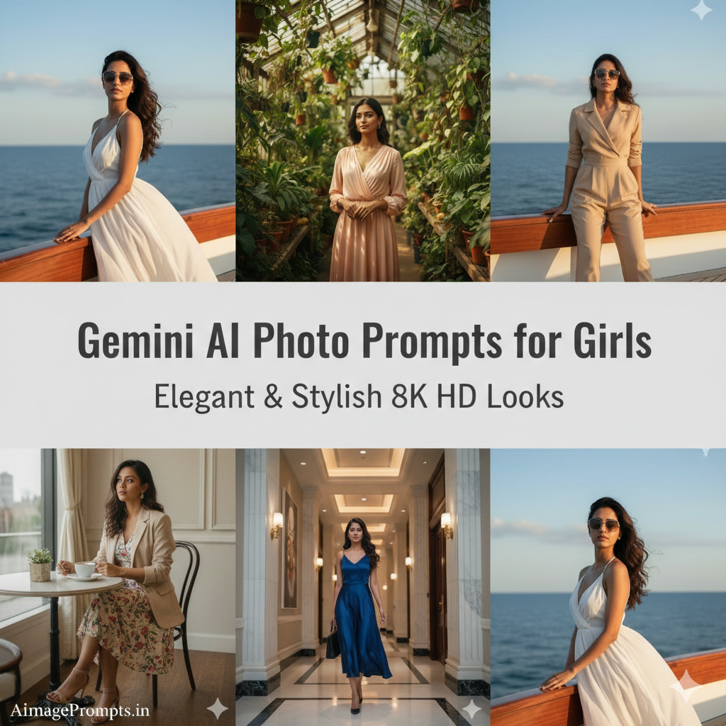 Top 10 Gemini AI Photo Prompts for Girls | Elegant & Stylish 8K HD Looks